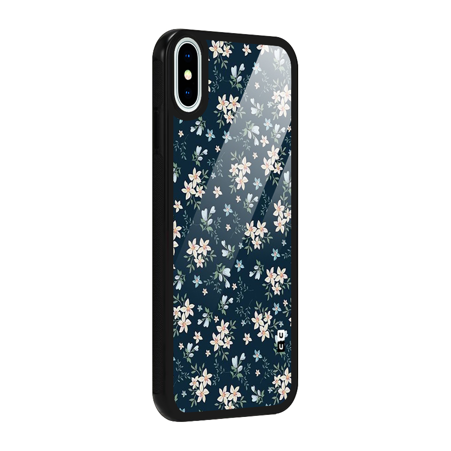 Aesthetic Bloom Glass Back Case for iPhone X