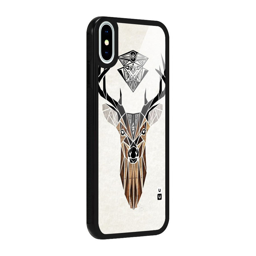 Aesthetic Deer Design Glass Back Case for iPhone X