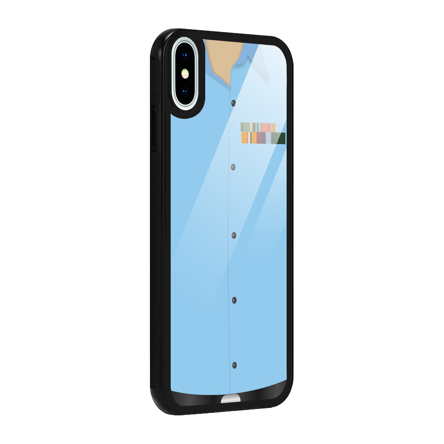 Air Force Uniform Glass Back Case for iPhone X