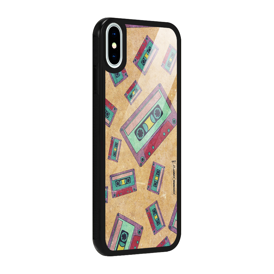 Ancient Cassettes Glass Back Case for iPhone X
