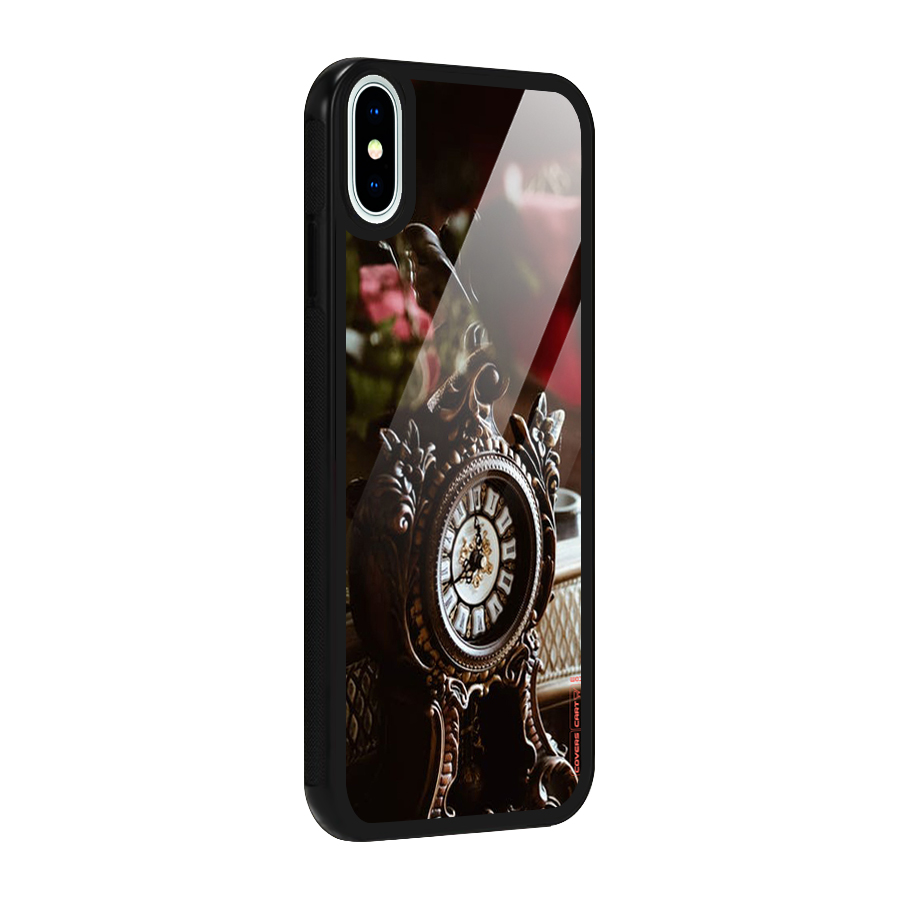 Ancient Clock Glass Back Case for iPhone X
