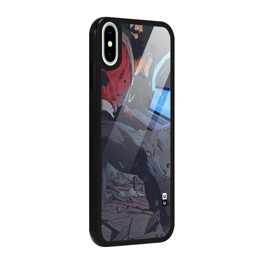 Angry Programmer Glass Back Case for iPhone X