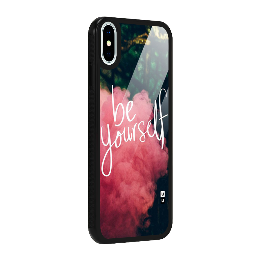 Be Yourself Greens Glass Back Case for iPhone X
