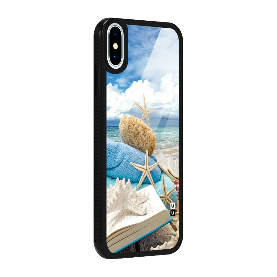 Beach Sky Glass Back Case for iPhone X