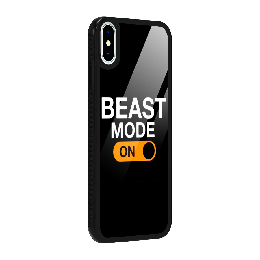 Beast Mode Switched On Glass Back Case for iPhone X