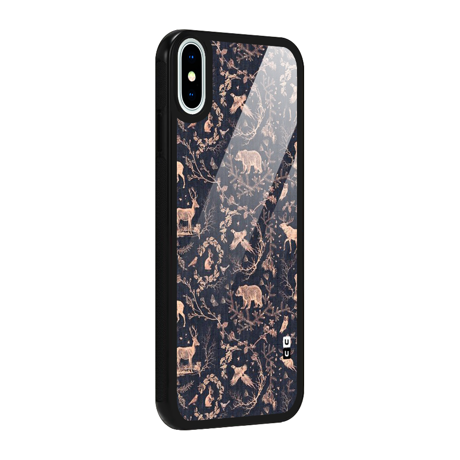 Beautiful Animal Design Glass Back Case for iPhone X