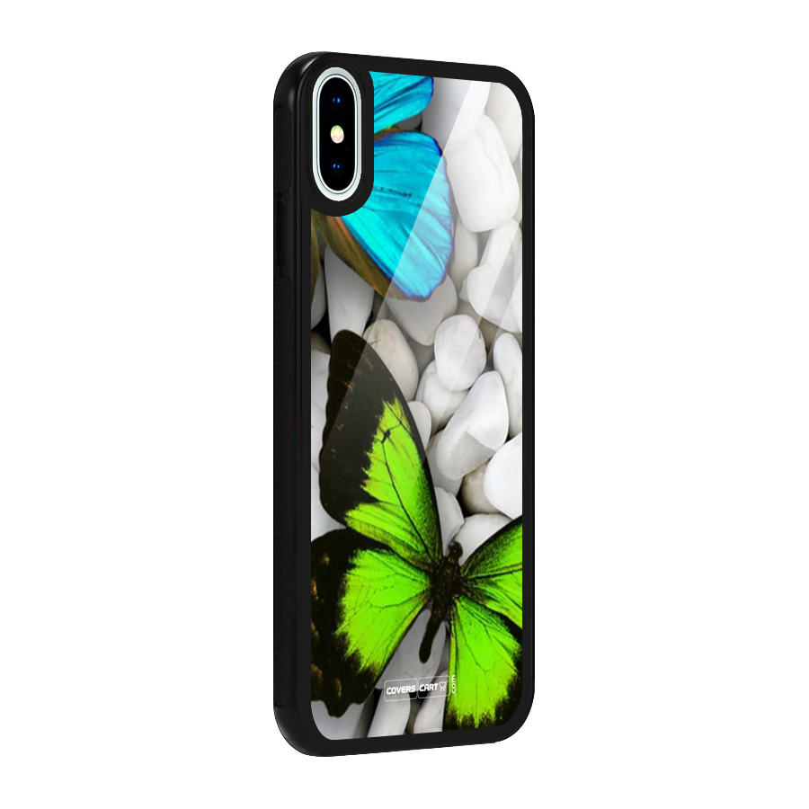 Beautiful Butterflies Glass Back Case for iPhone X