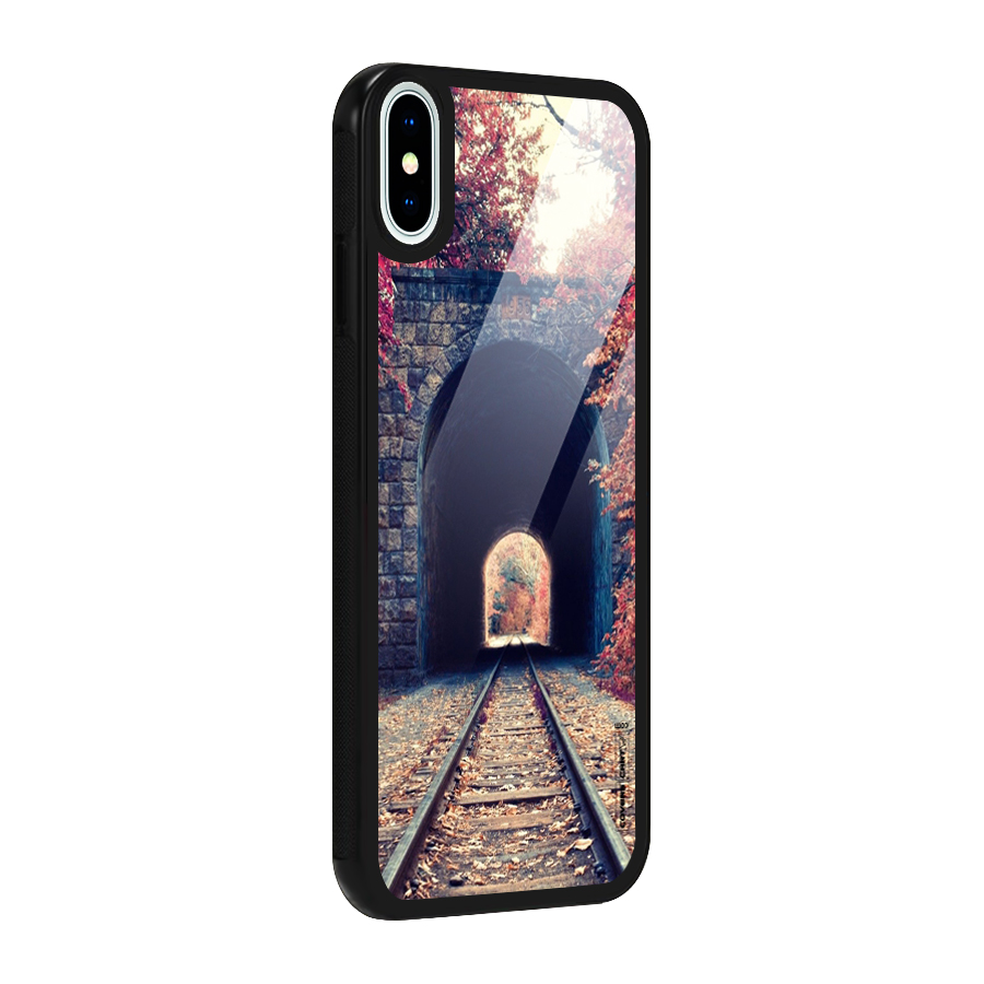 Beautiful Track Glass Back Case for iPhone X