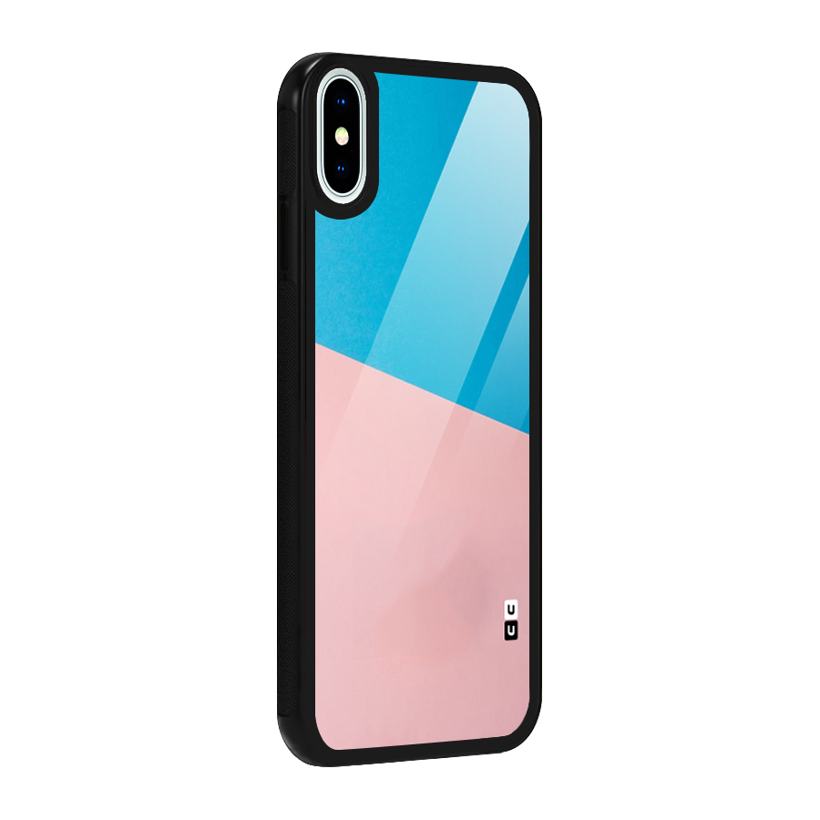 Bicolor Design Glass Back Case for iPhone X
