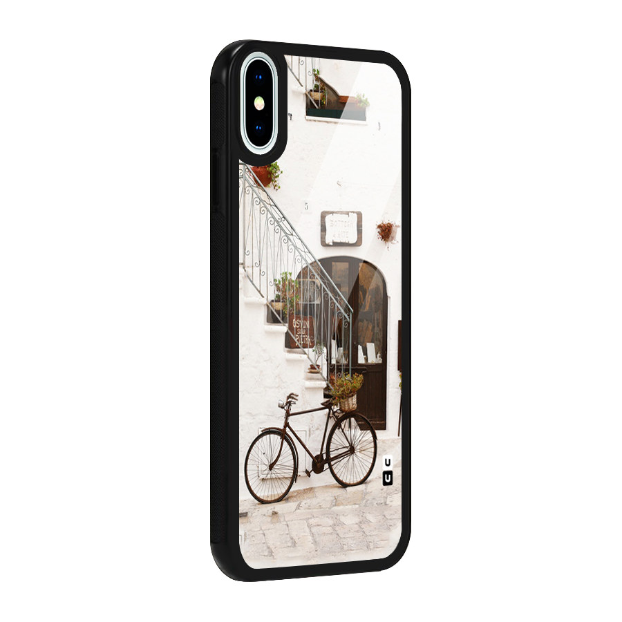 Bicycle Wall Glass Back Case for iPhone X