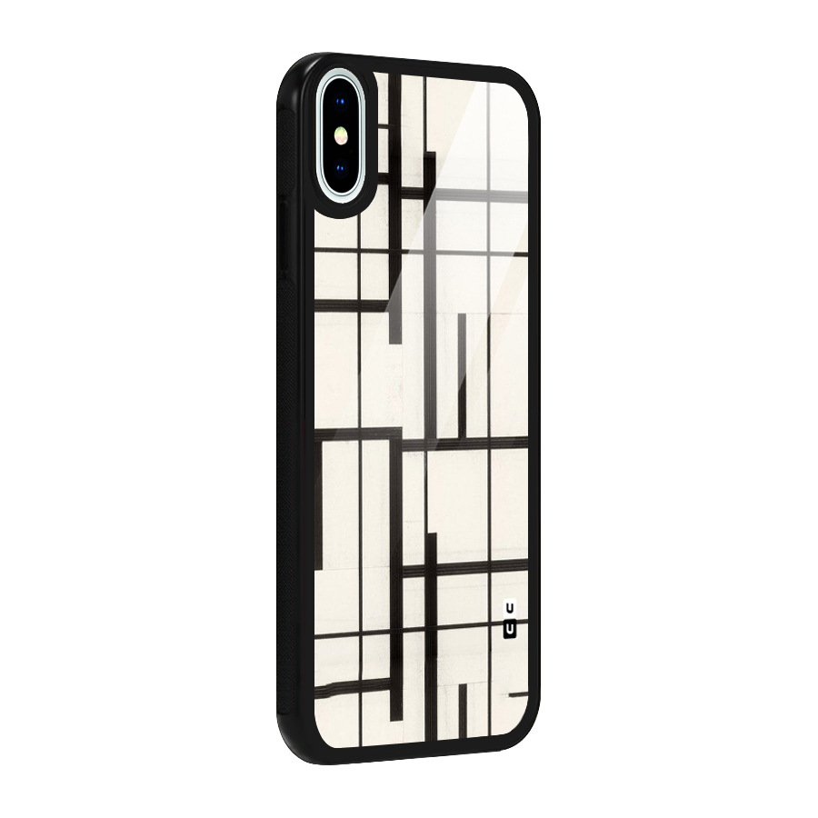 Black Unsymmetry Glass Back Case for iPhone X