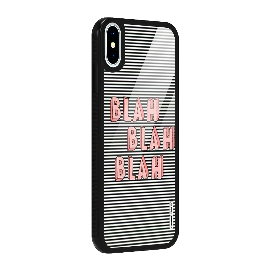 Blah Stripes Glass Back Case for iPhone X
