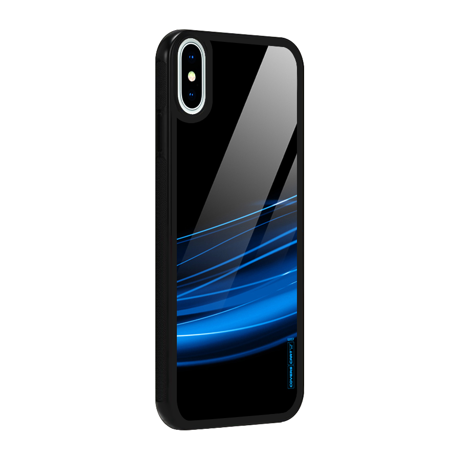 Blue Flow Glass Back Case for iPhone X