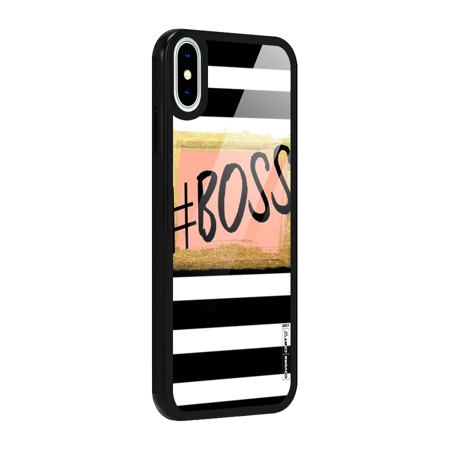 Boss Stripes Glass Back Case for iPhone X