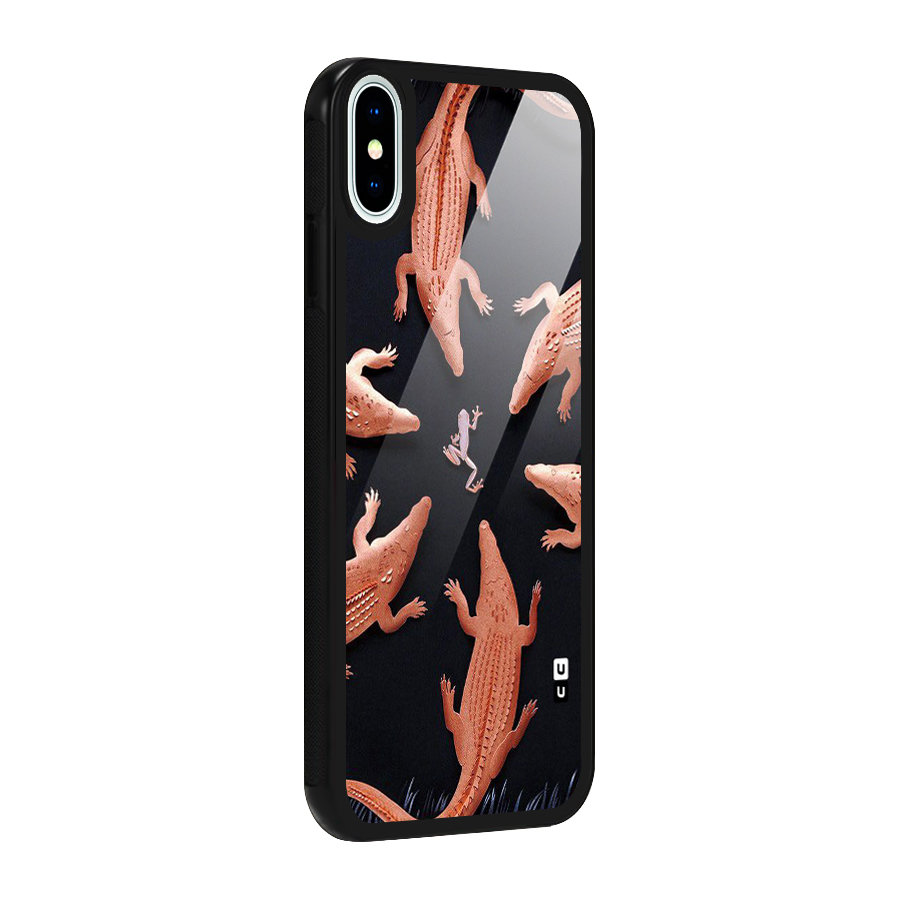 Brave Frog Glass Back Case for iPhone X