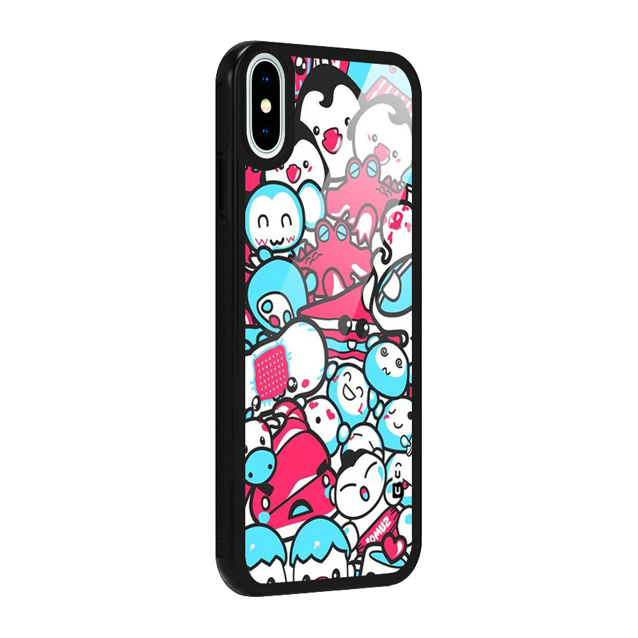 Bunny Quirk Glass Back Case for iPhone X