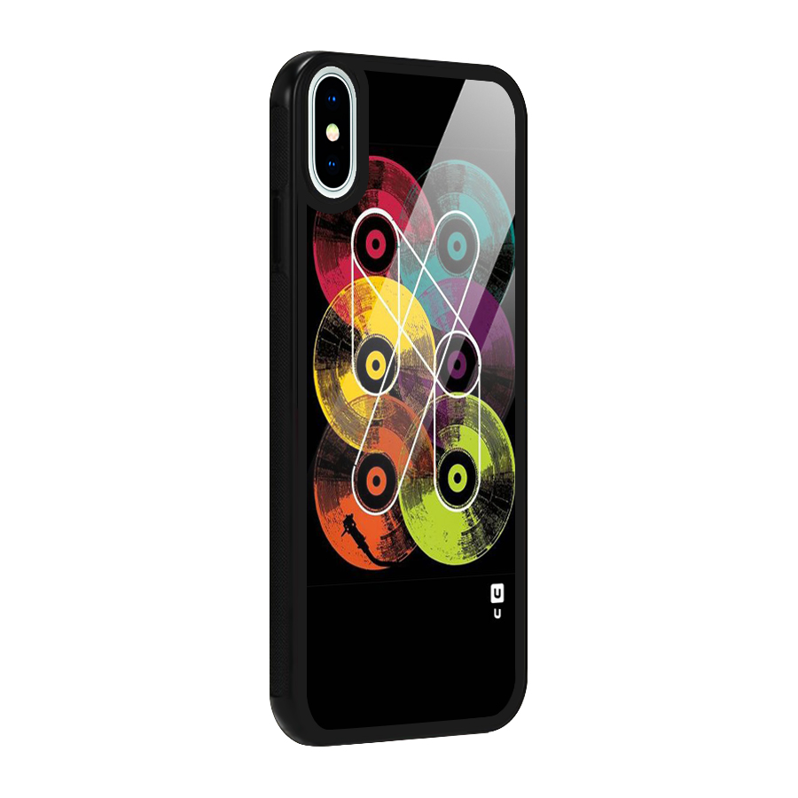 CD Tapes Glass Back Case for iPhone X