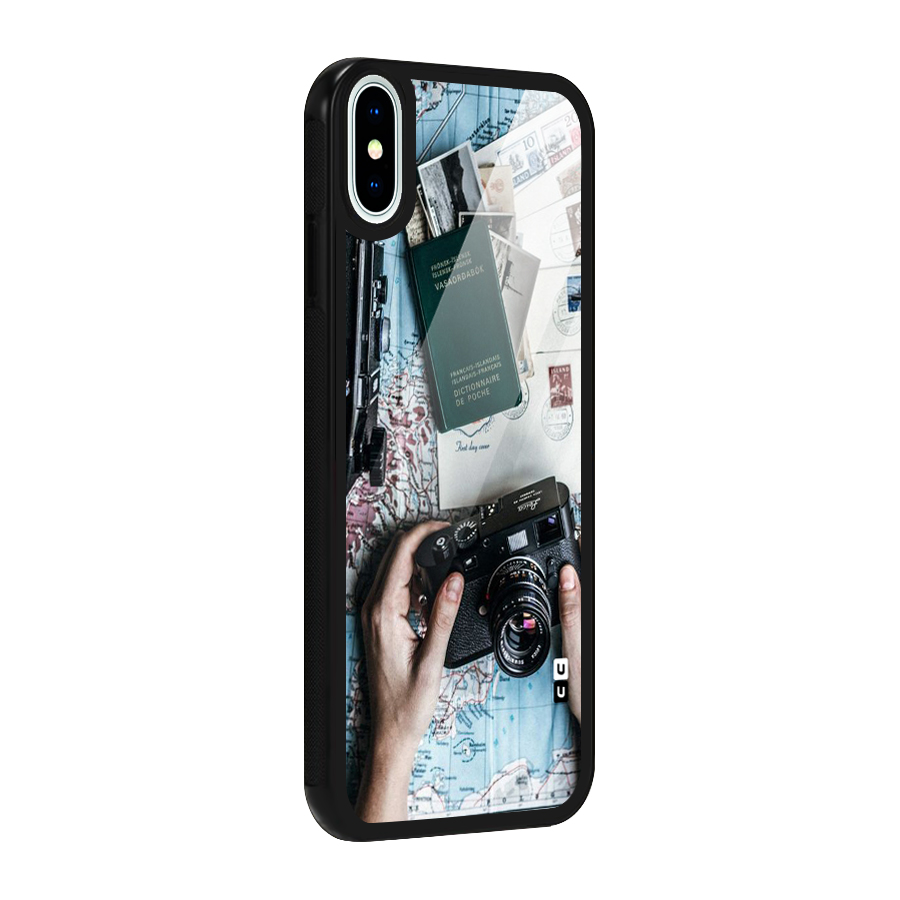 Camera and Postcards Glass Back Case for iPhone X