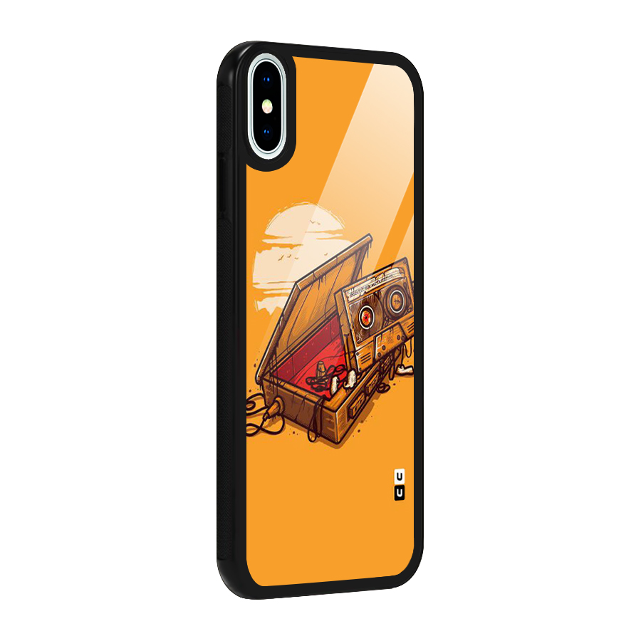 Casette Box Glass Back Case for iPhone X