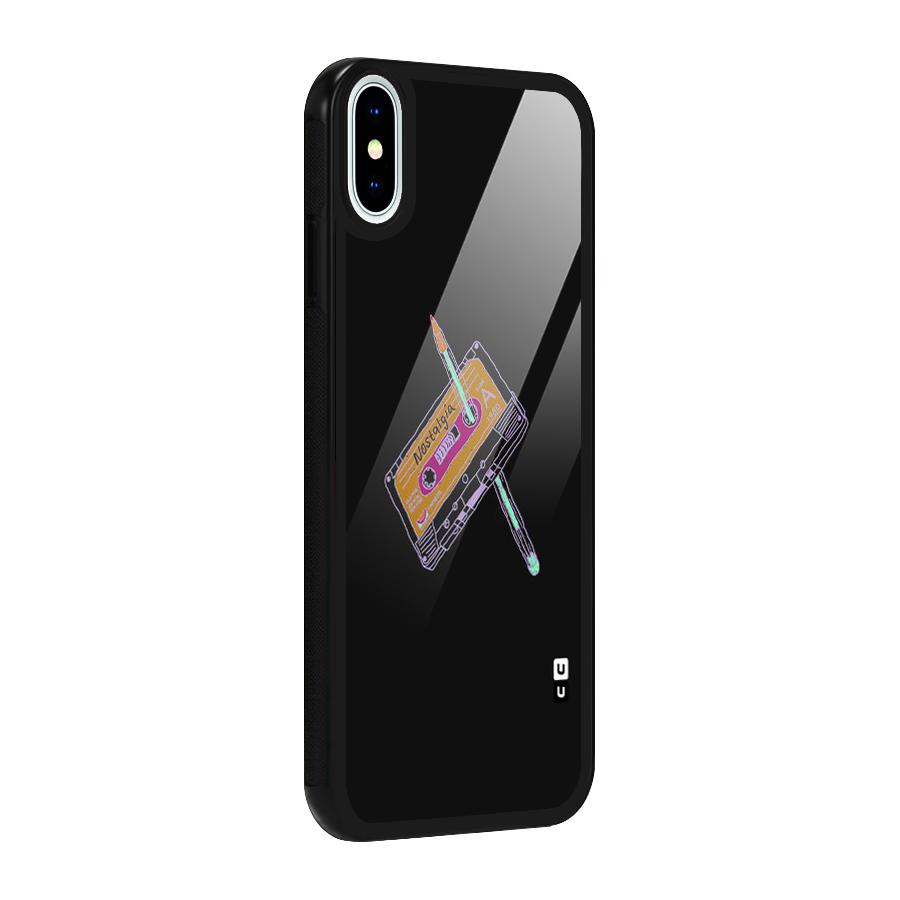 Casette Nostalgia Glass Back Case for iPhone X