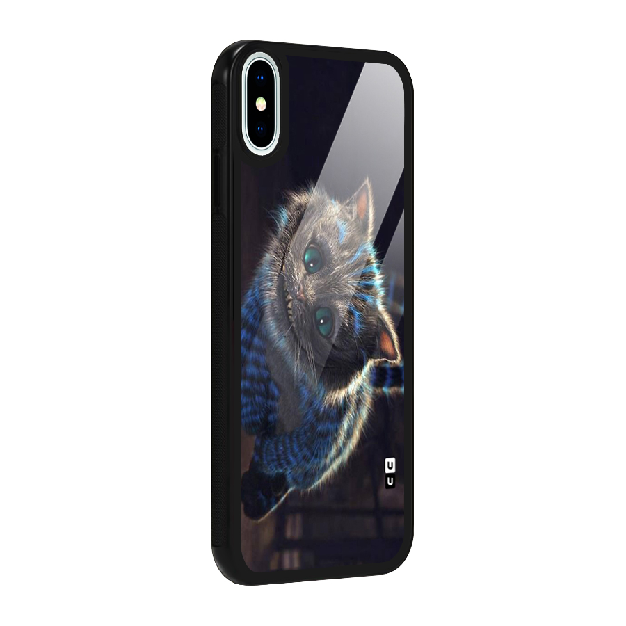 Cat Smile Glass Back Case for iPhone X