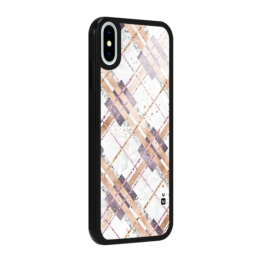 Check Trouble Glass Back Case for iPhone X