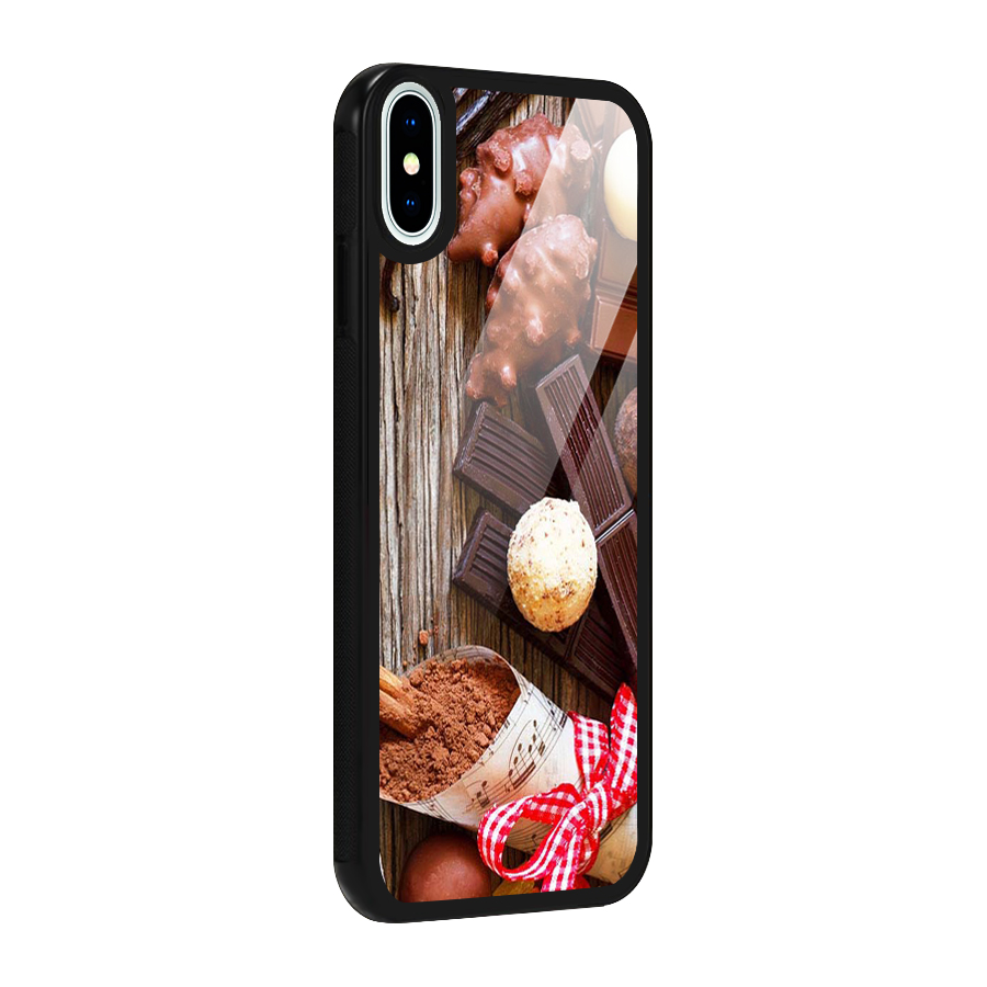 Chocolate Candies Glass Back Case for iPhone X