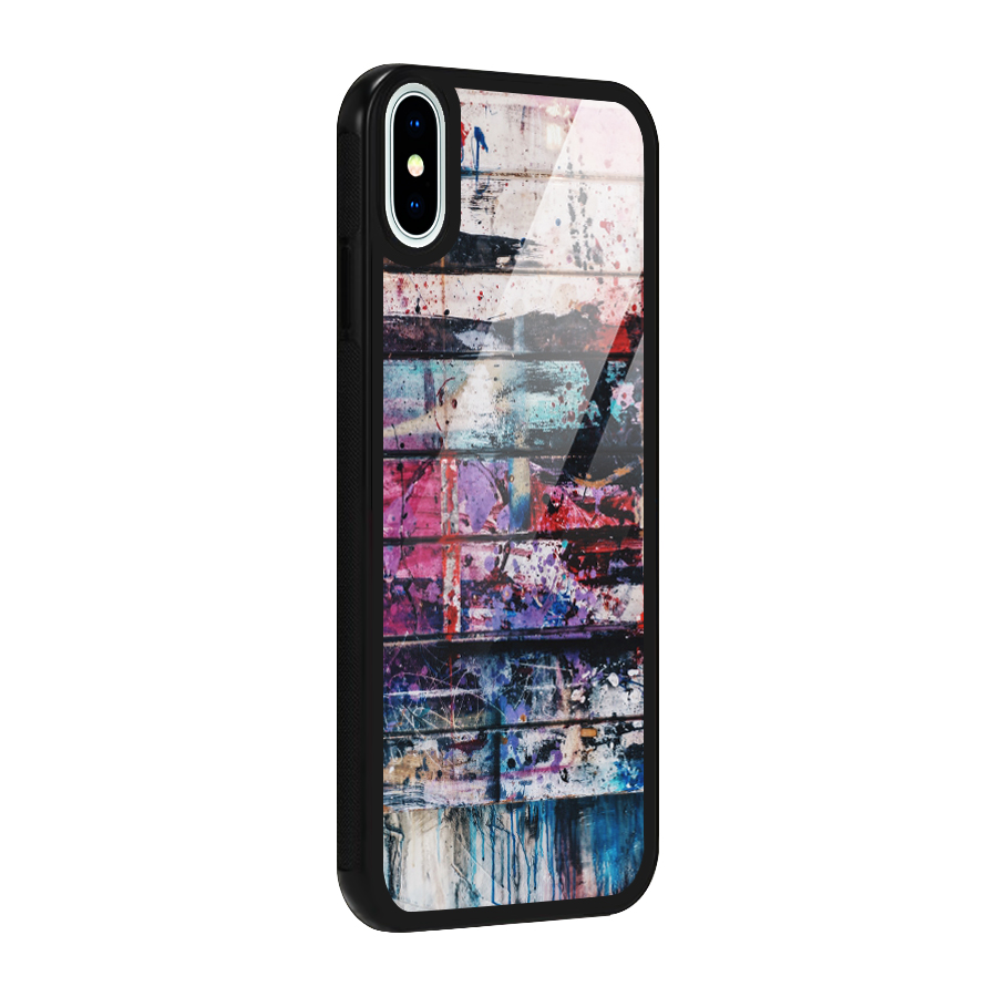 Classic Art Splash Glass Back Case for iPhone X