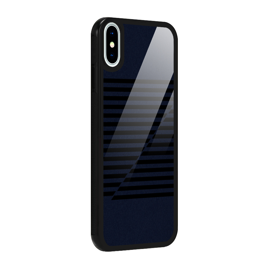 Classic Stripes Cut Glass Back Case for iPhone X