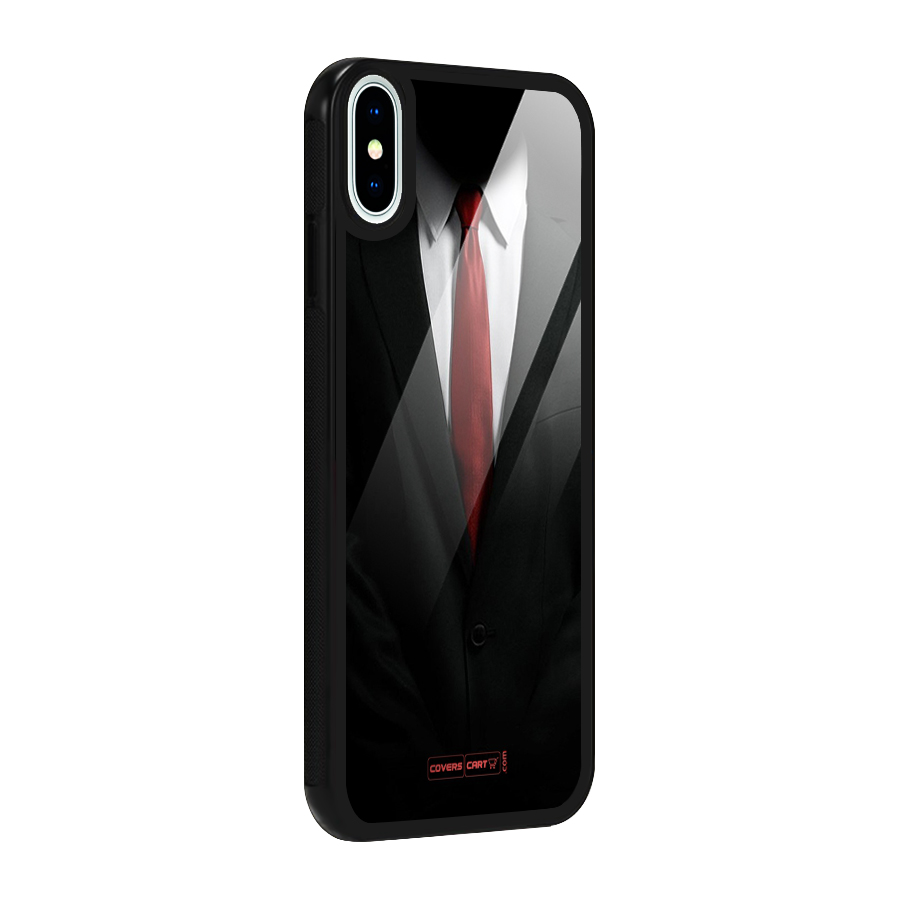 Classic Suit Glass Back Case for iPhone X
