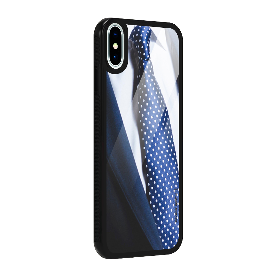 Classy Tie Glass Back Case for iPhone X