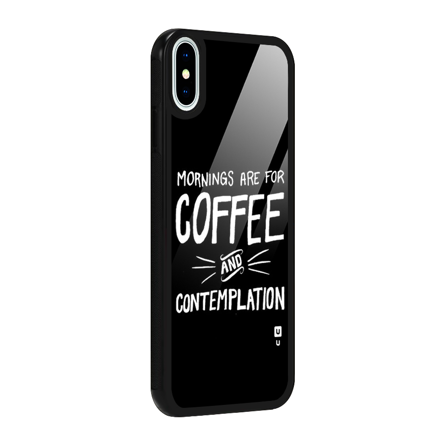 Coffee And Contemplation Glass Back Case for iPhone X