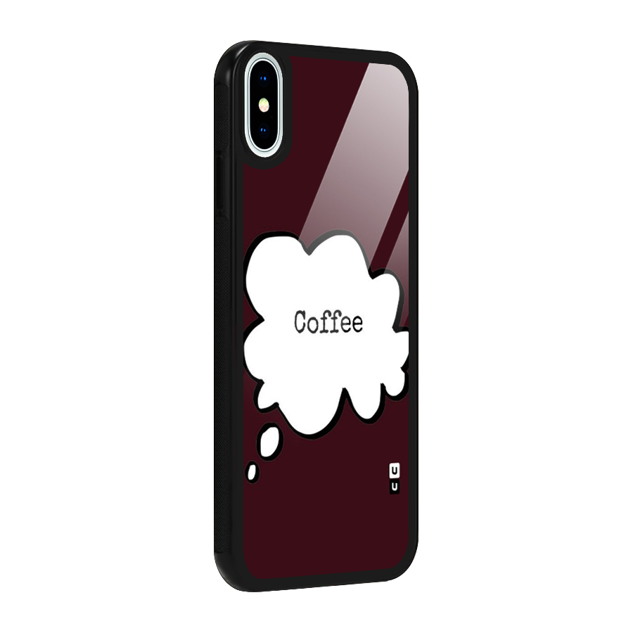 Coffee Bubble Glass Back Case for iPhone X