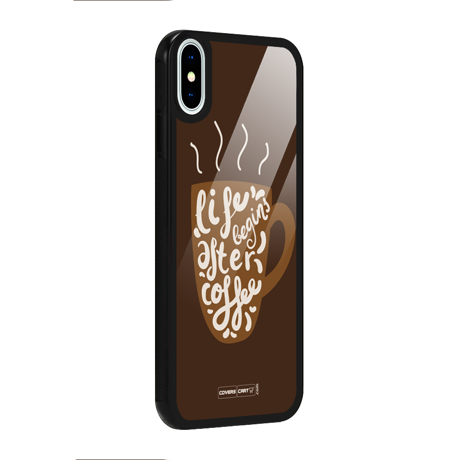 Coffee Mug Glass Back Case for iPhone X