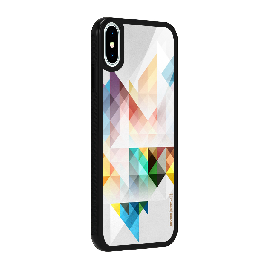 Colorful Geometric Art Glass Back Case for iPhone X