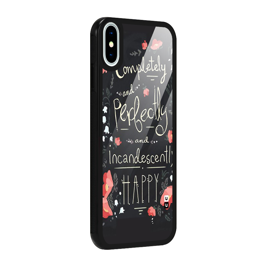 Completely Happy Glass Back Case for iPhone X