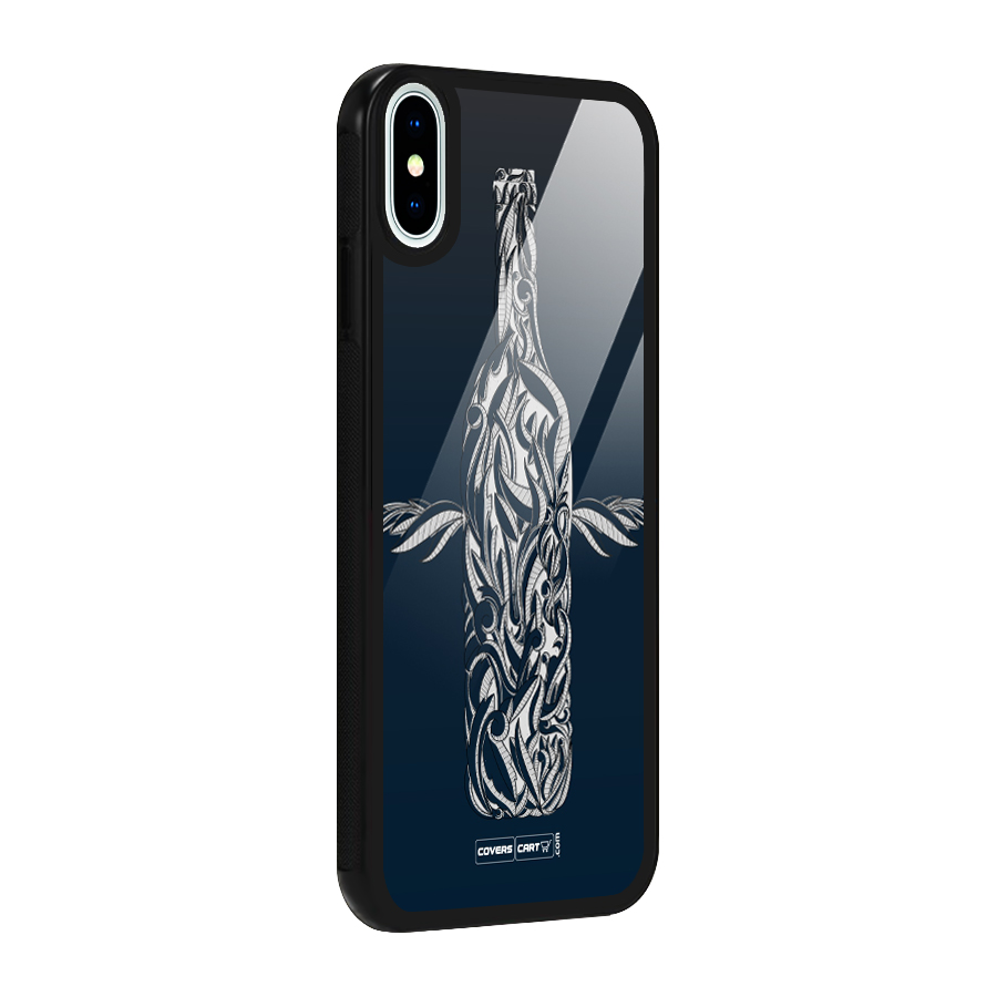 Creative Bottle Glass Back Case for iPhone X