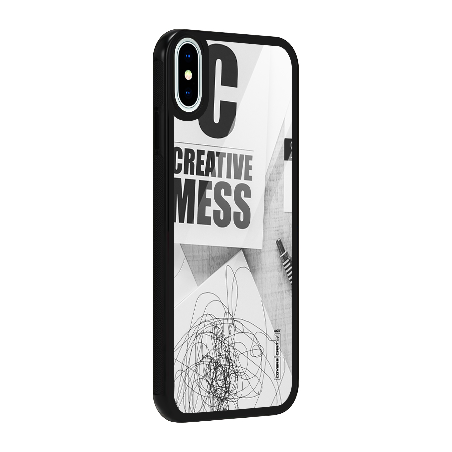 Creative Mess Glass Back Case for iPhone X