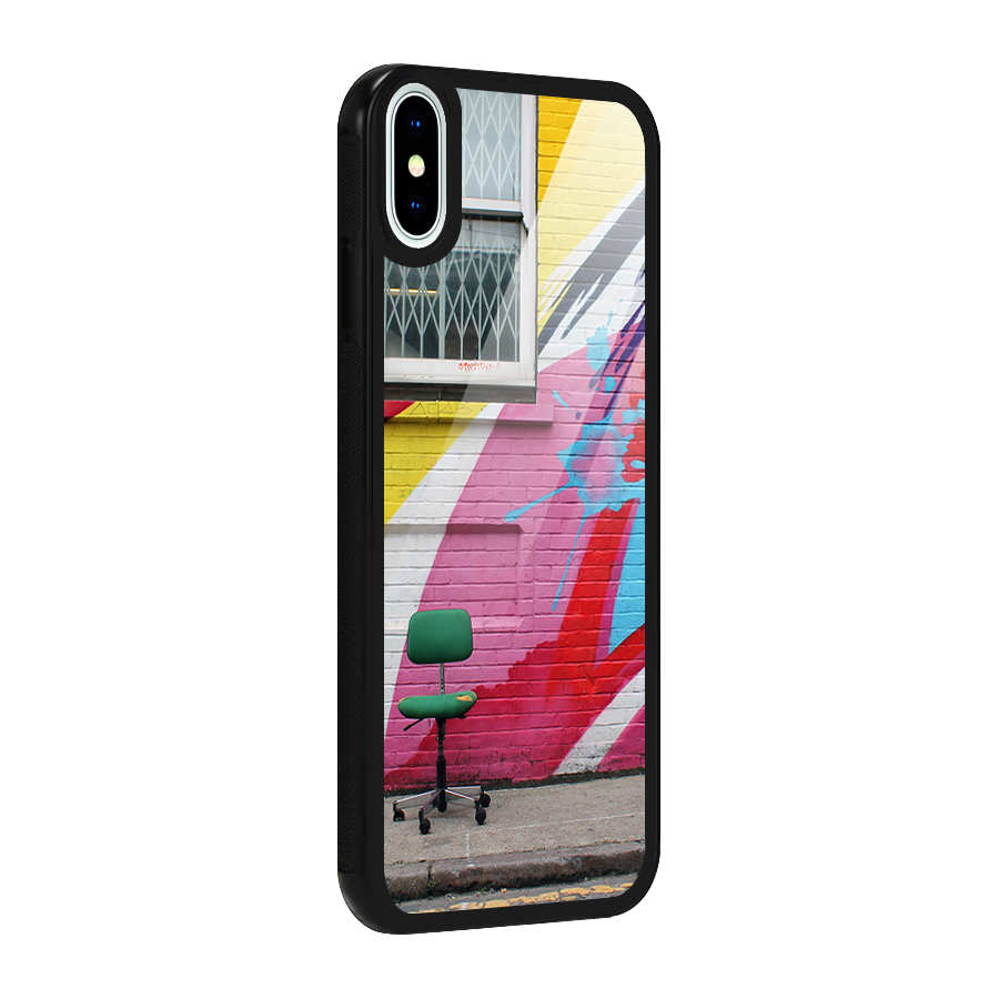 Creative Wall Art Glass Back Case for iPhone X