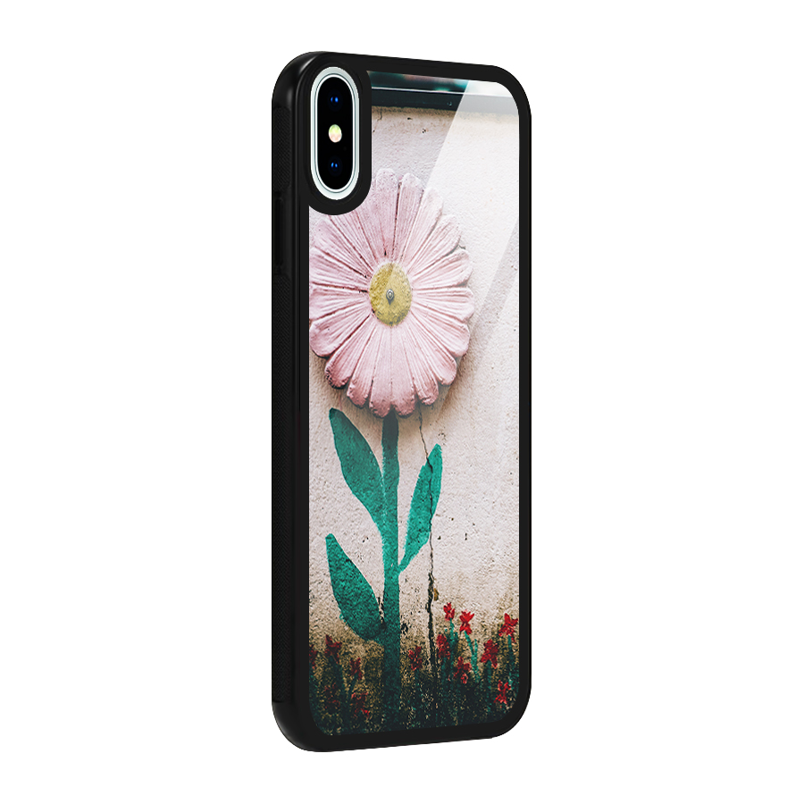 Creativity Flower Glass Back Case for iPhone X