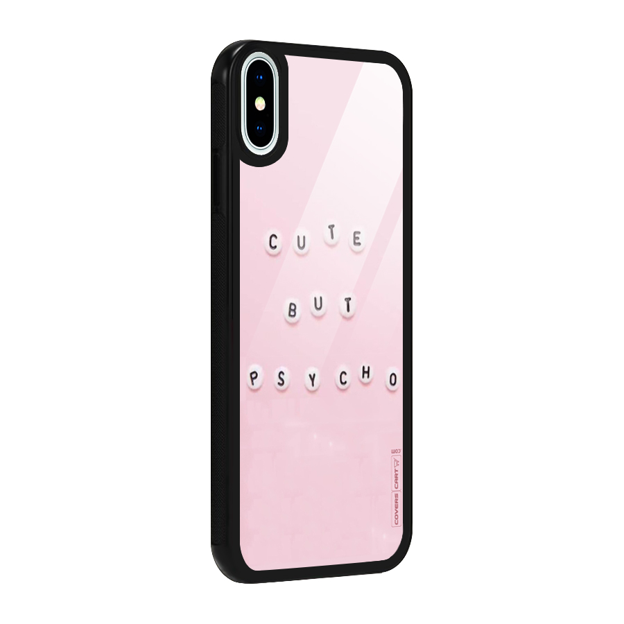 Cute But Psycho Glass Back Case for iPhone X