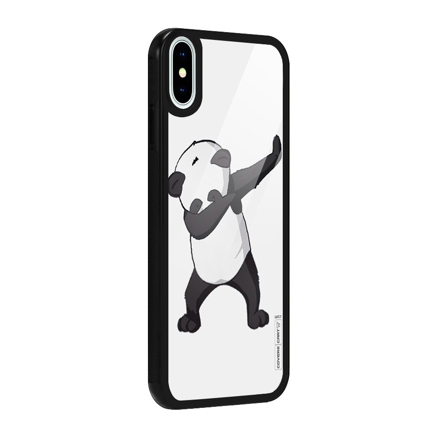 Dab Panda Shoot Glass Back Case for iPhone X