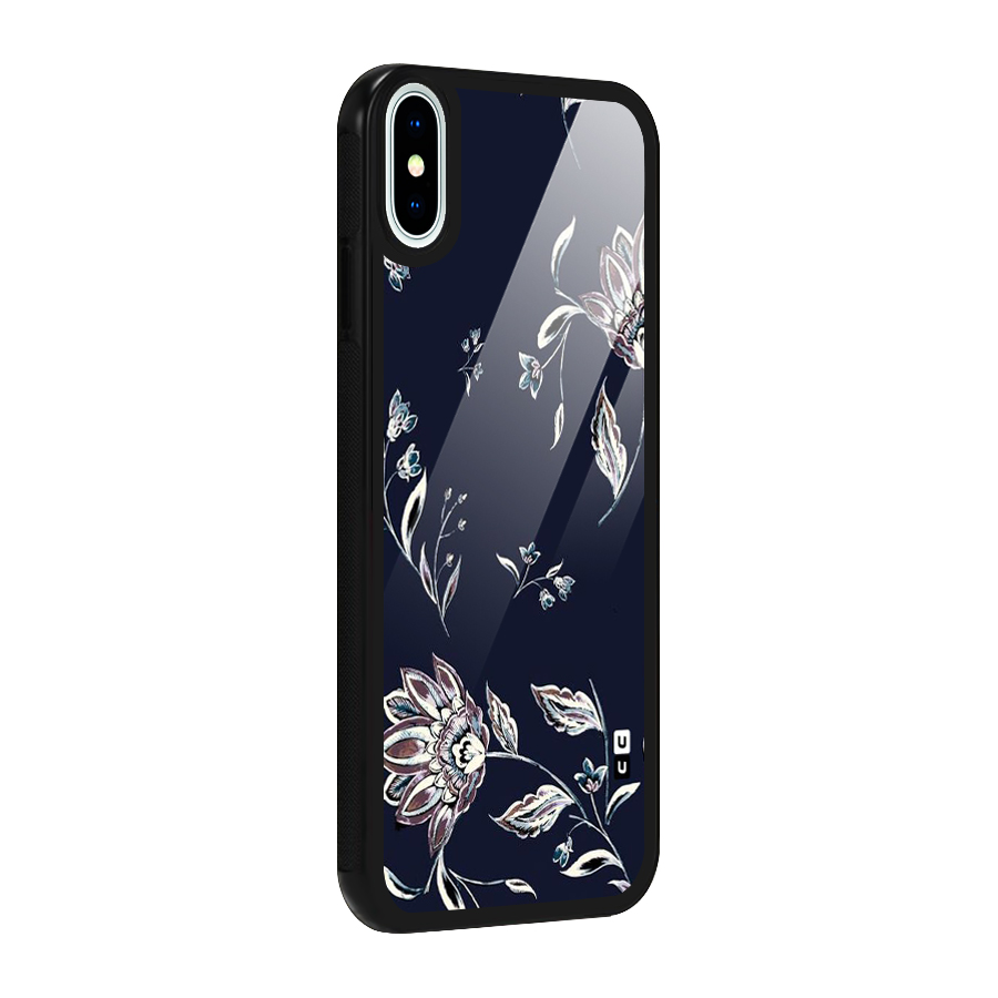Dark Petals Glass Back Case for iPhone X