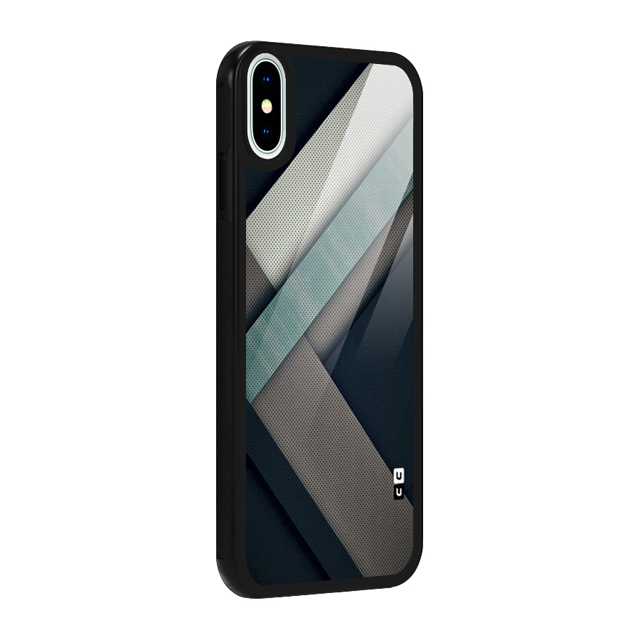 Dark Stripes Glass Back Case for iPhone X