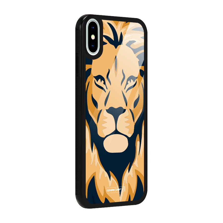 Designer Lion Glass Back Case for iPhone X