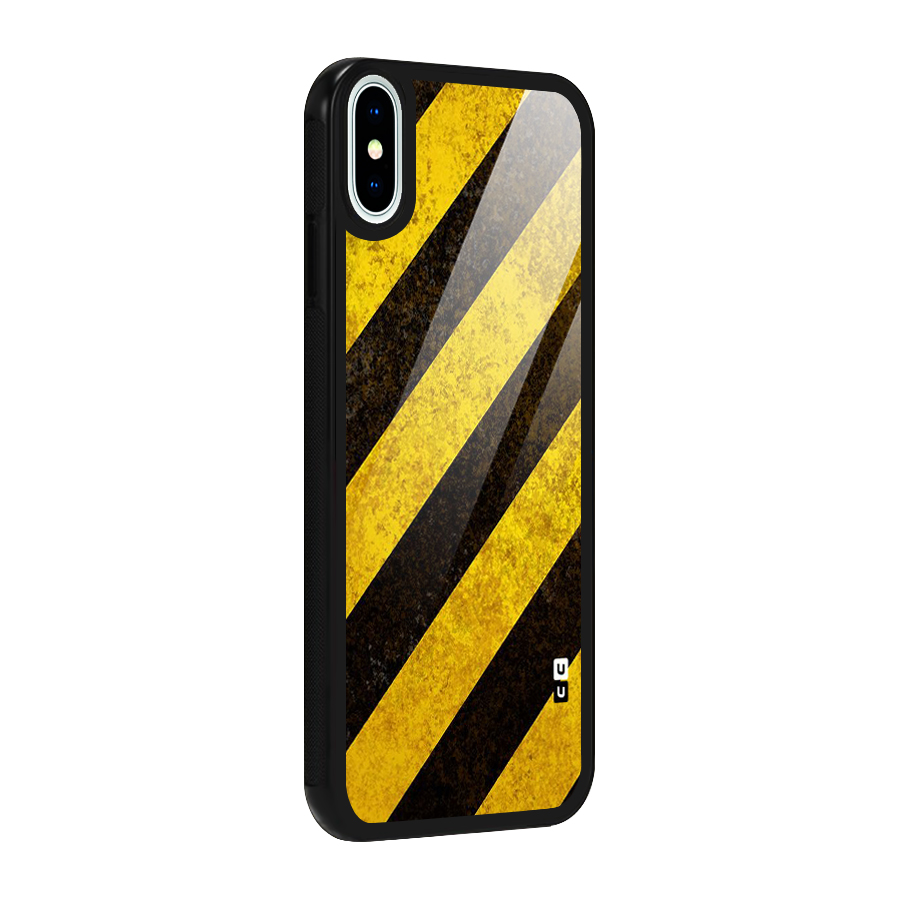 Diagonal Road Pattern Glass Back Case for iPhone X