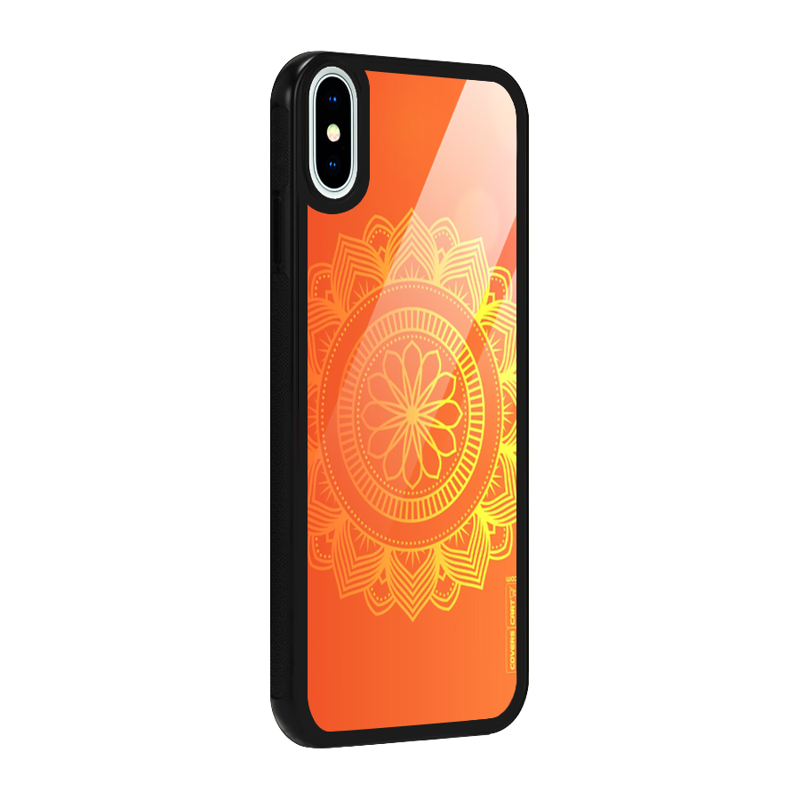 Diwali Rangoli Glass Back Case for iPhone X