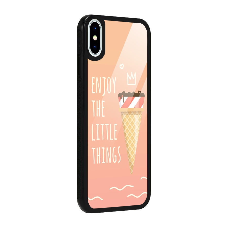 Enjoy the Little Things Glass Back Case for iPhone X