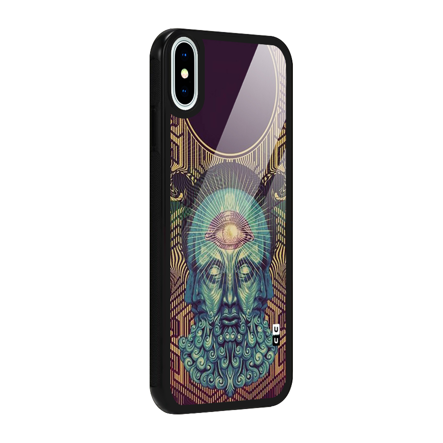 Eye Design Glass Back Case for iPhone X