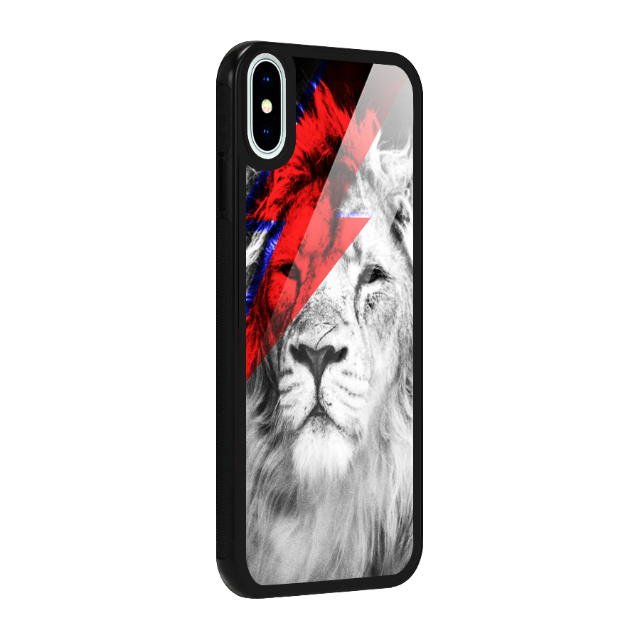 Fearless Lion Glass Back Case for iPhone X
